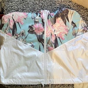 Cropped floral Nike wind breaker